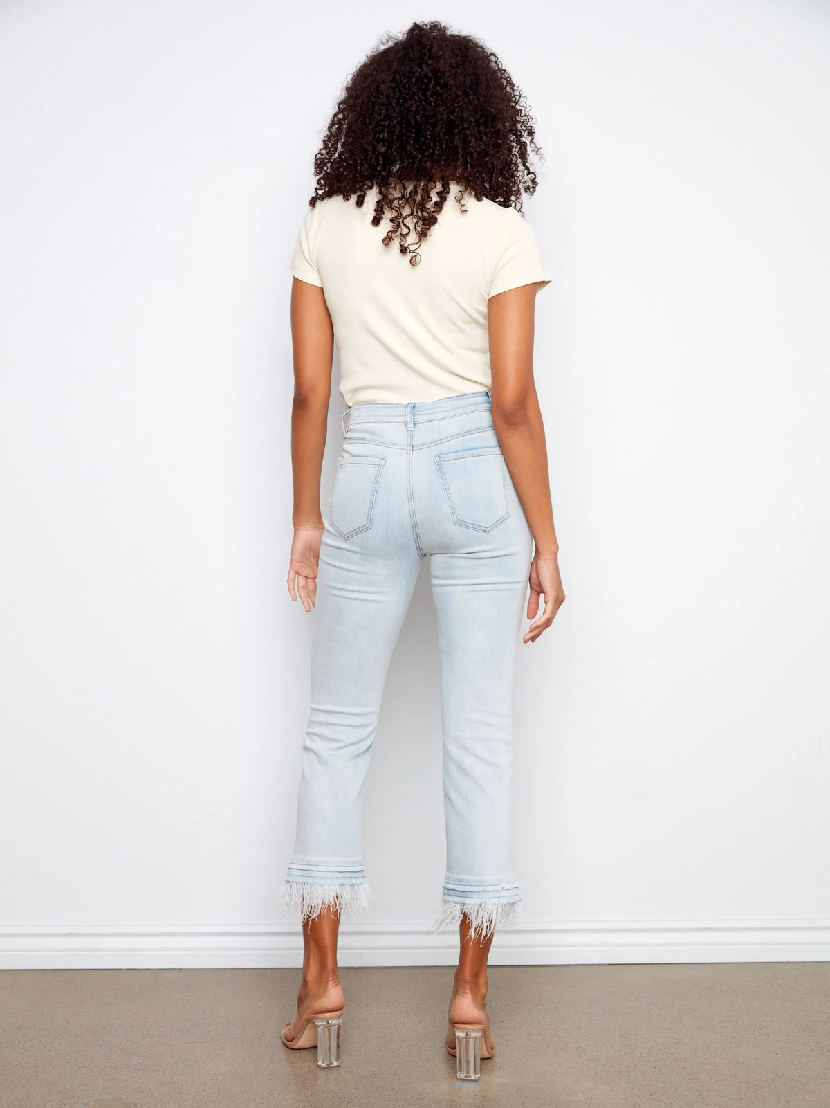 Charlie B Cropped Denim Flared Pants - Style C5758-431A
