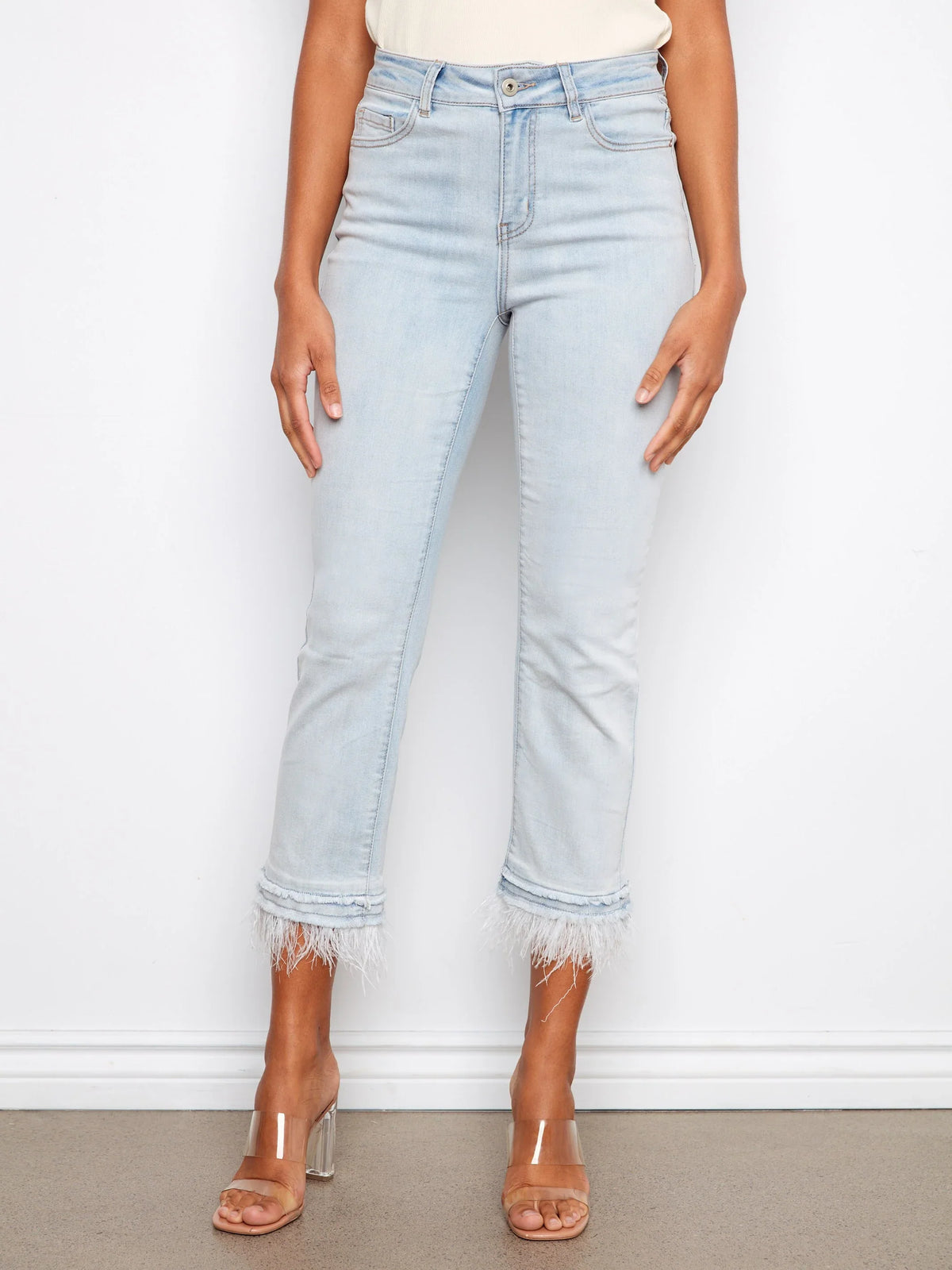 Charlie B Cropped Denim Flared Pants - Style C5758-431A