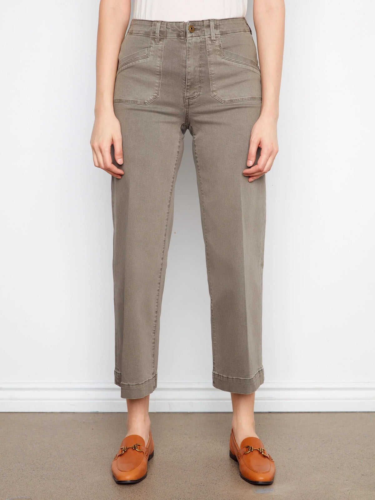 Charlie B Wide-Leg Cropped Pants - Style C5660R-618A