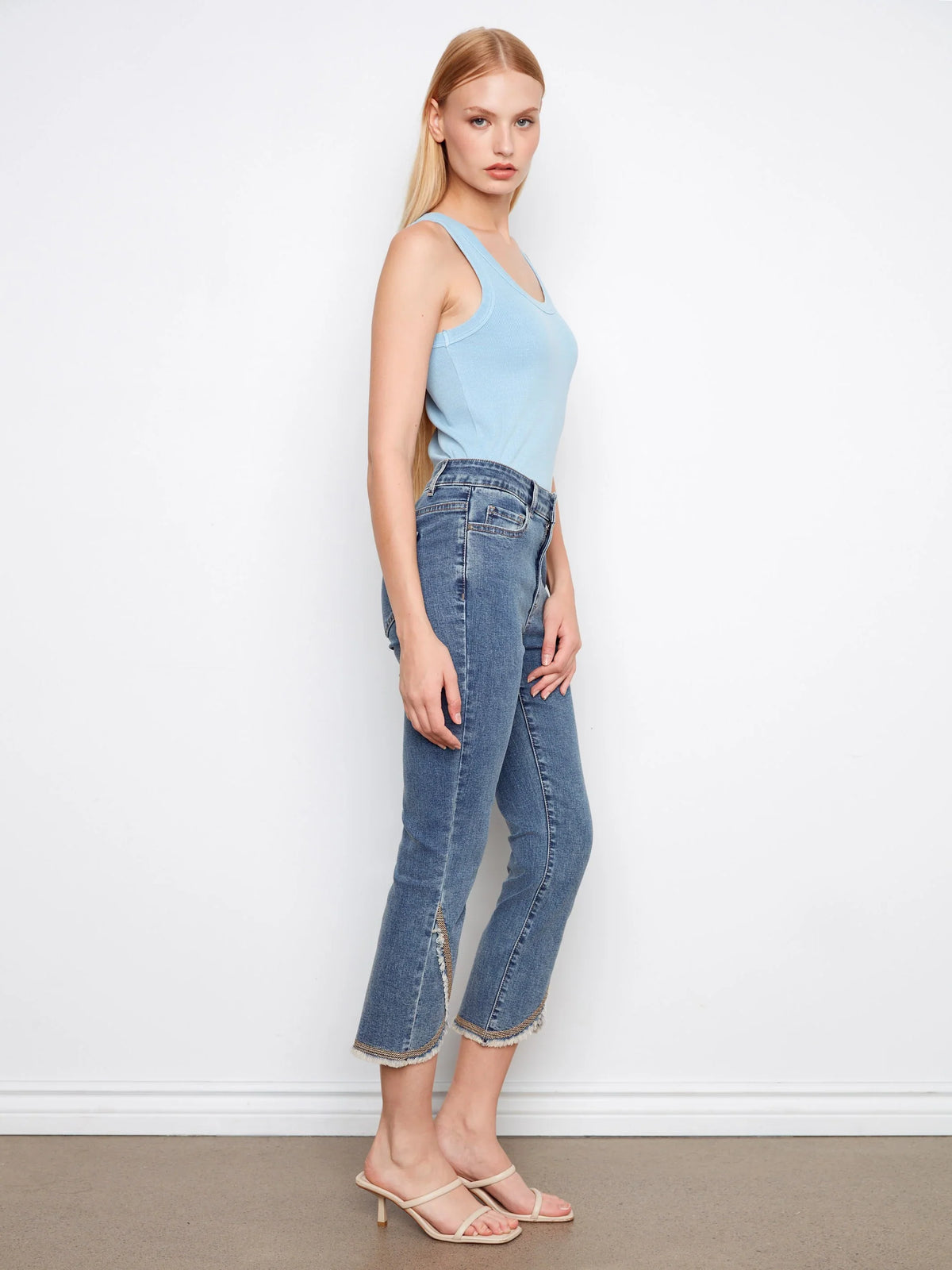 Charlie B Slim-Leg Cropped Pants - Style C5777-431A