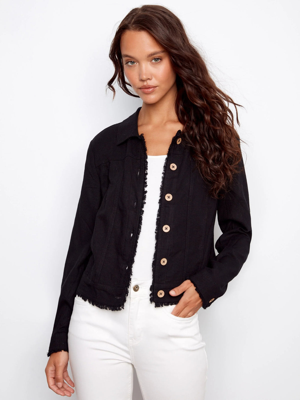 Charlie B Linen Blend Jacket - Style C6199YY-229B