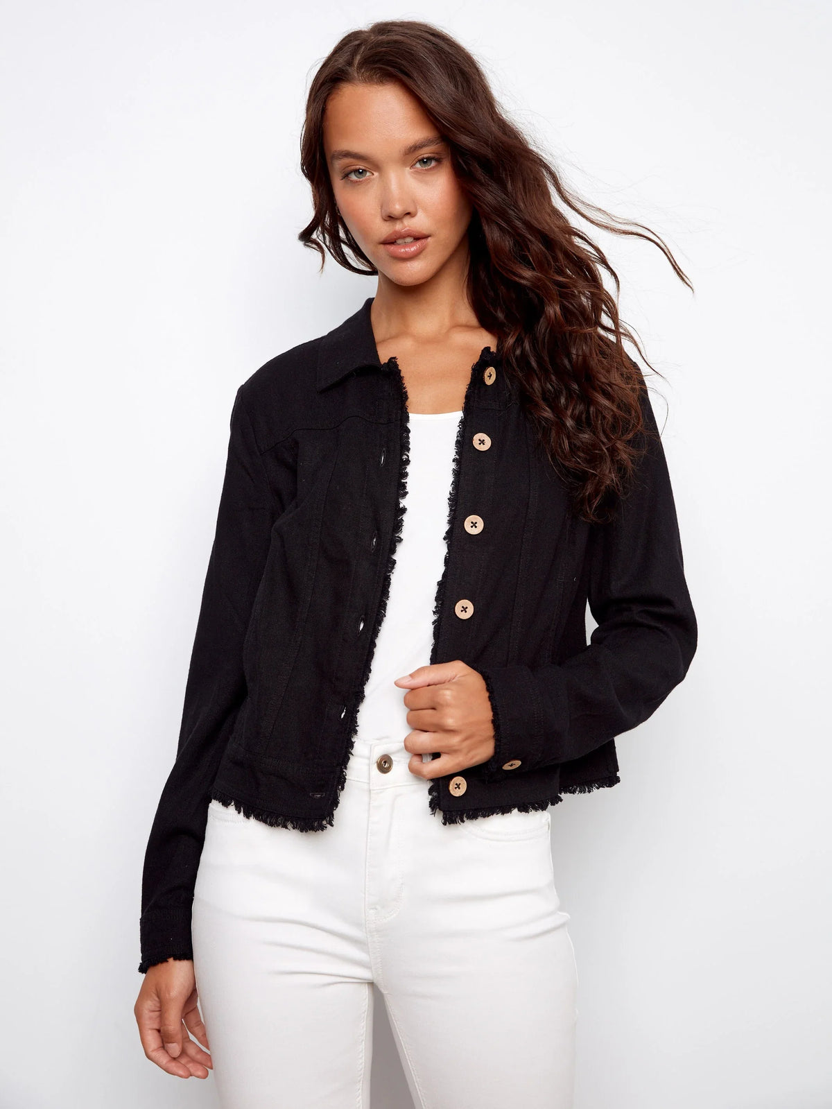 Charlie B Linen Blend Jacket - Style C6199YY-229B