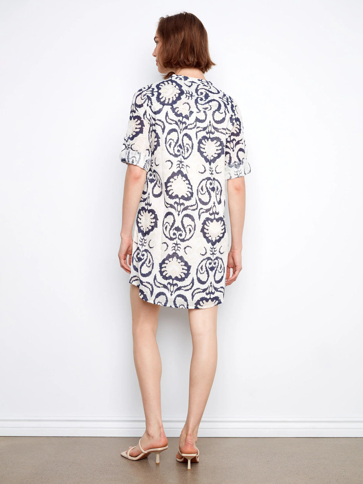 Charlie B Three-Quarter Sleeve Henley Dress - Style C3253-274C