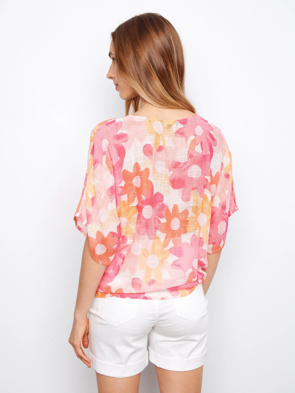 Charlie B Printed Gauze Dolman Blouse - Style C4403DD-274C