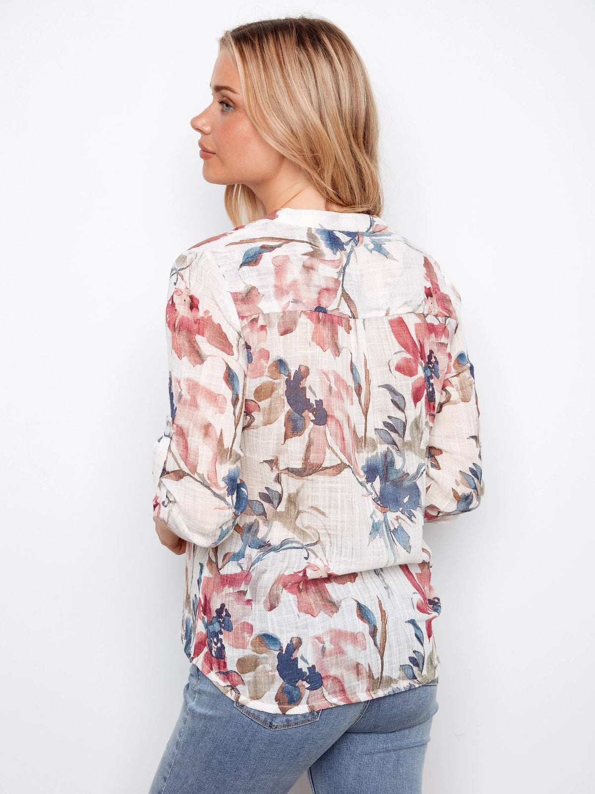 Charlie B Printed Gauze Top - Style C4188DR-274C
