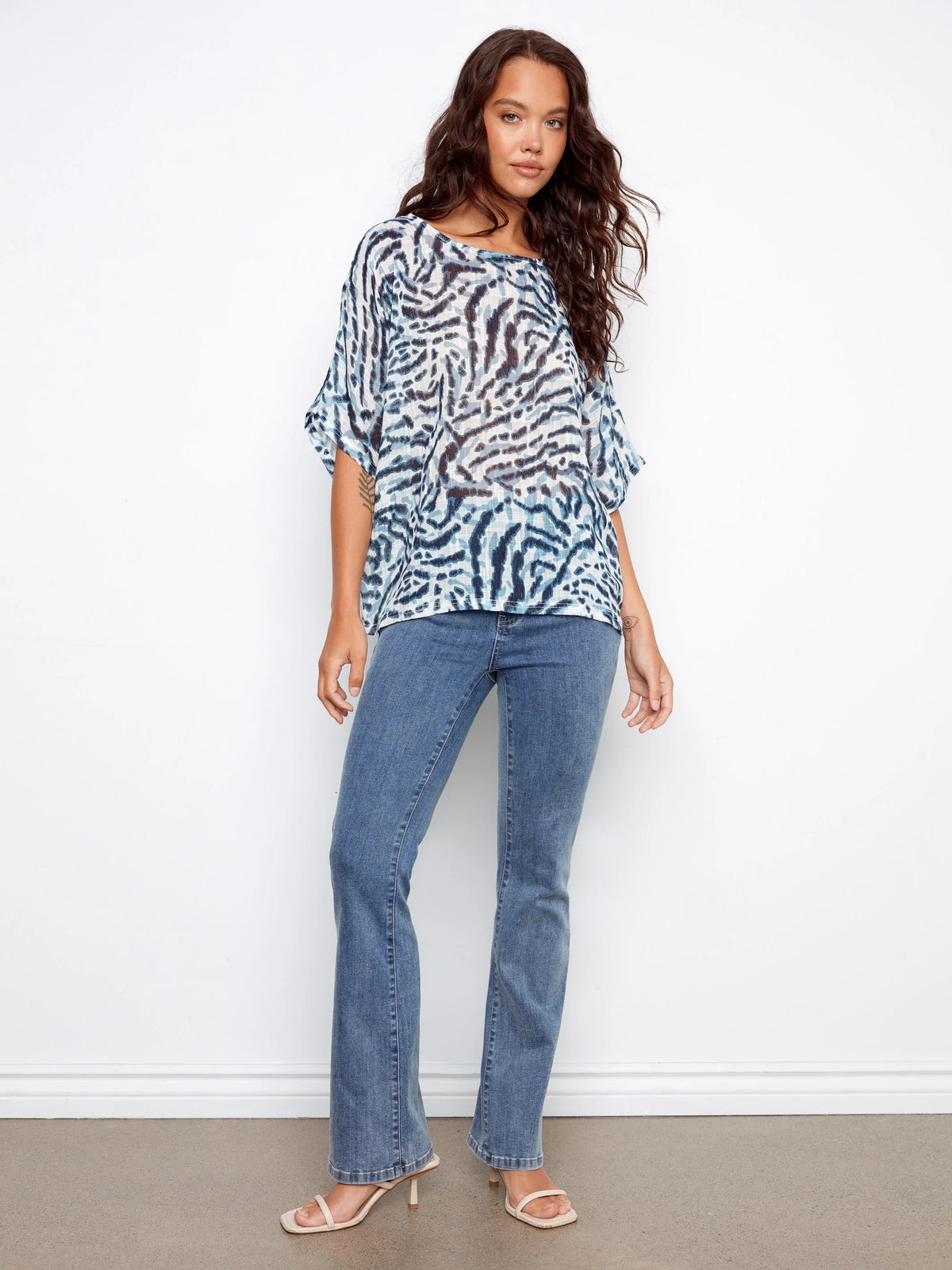 Charlie B Printed Dolman Blouse - Style C4296AA-274C