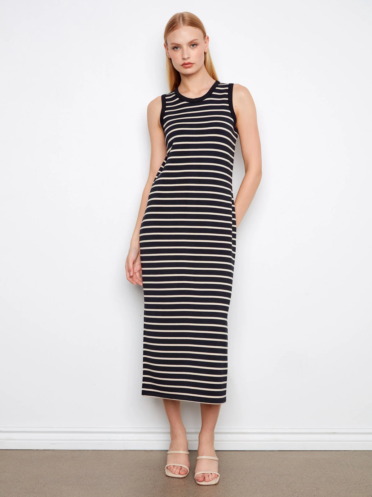 Charlie B Striped Sleeveless Dress - Style C3246-571C