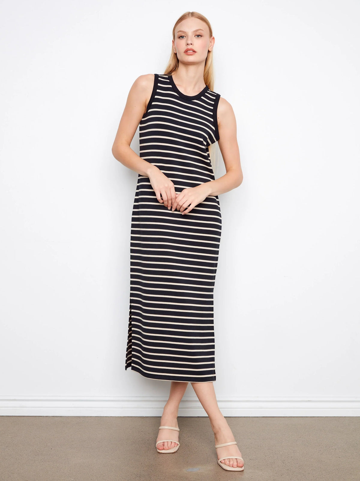 Charlie B Striped Sleeveless Dress - Style C3246-571C