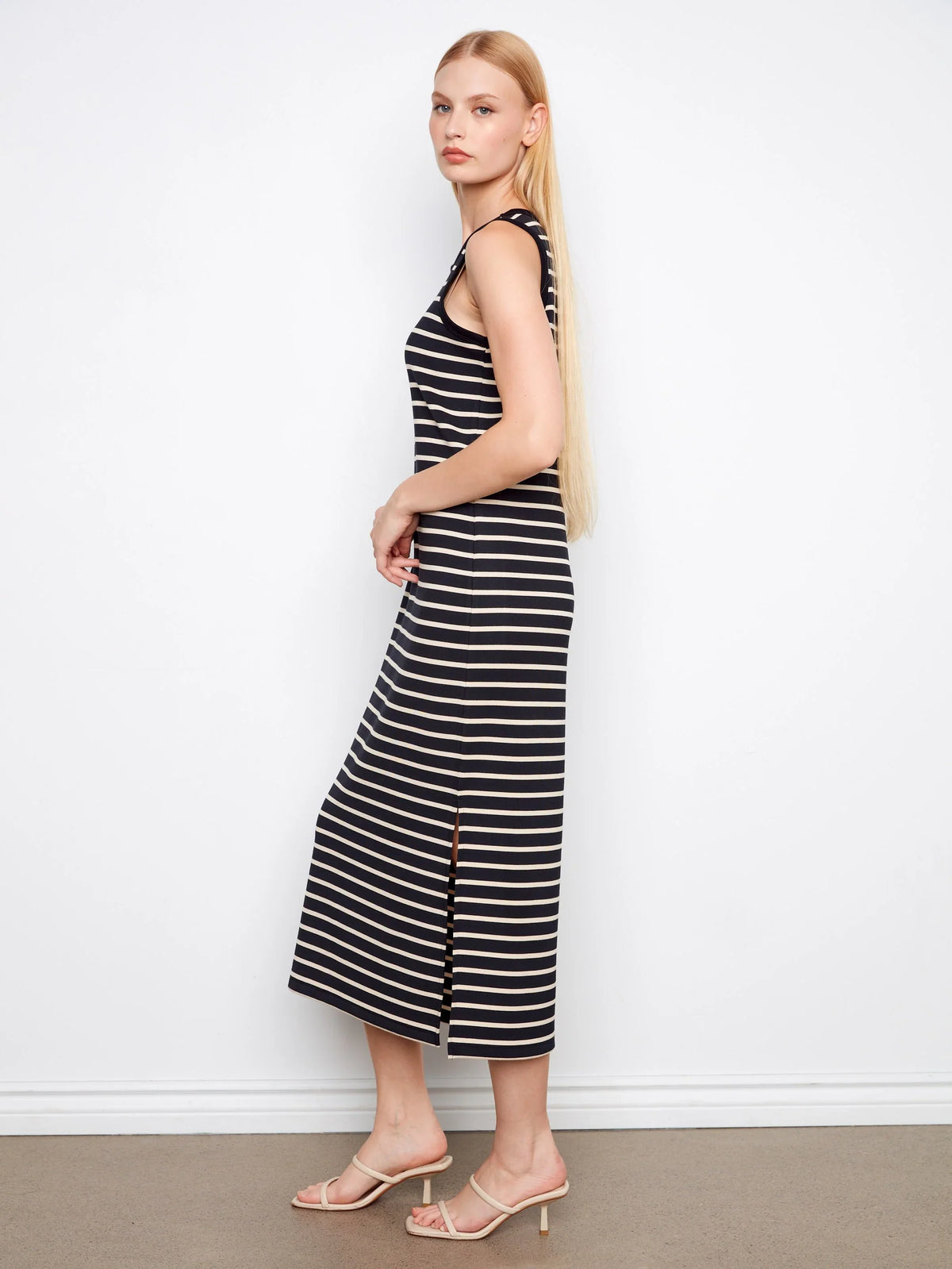 Charlie B Striped Sleeveless Dress - Style C3246-571C