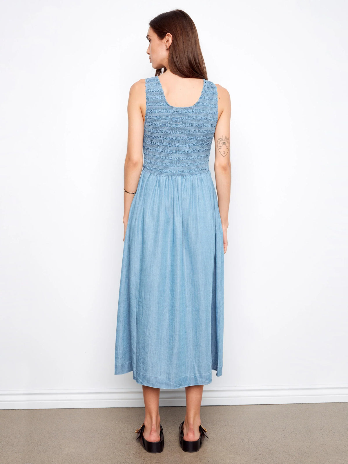 Charlie B Sleeveless Smocked Maxi Dress - Style C3235-578C