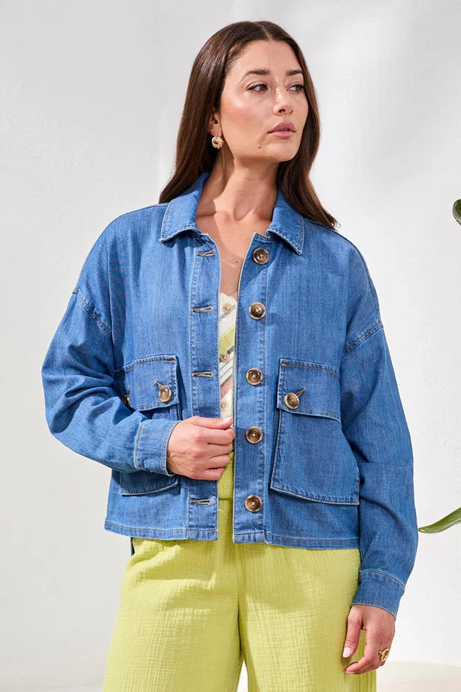 Tribal Denim Jacket With Back Adjustment - Style 57240-4984