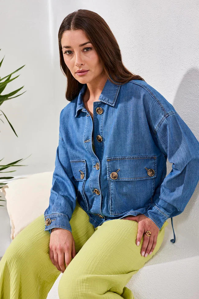 Tribal Denim Jacket With Back Adjustment - Style 57240-4984