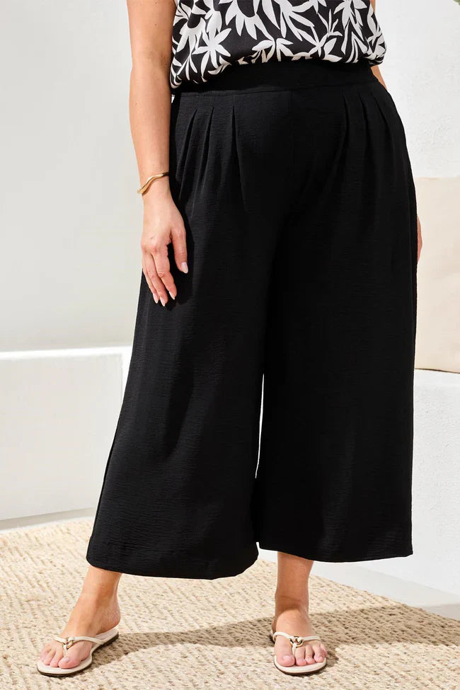 Tribal Airflow Pleated Pants With Elastic Waistband - Style 6146V-4835
