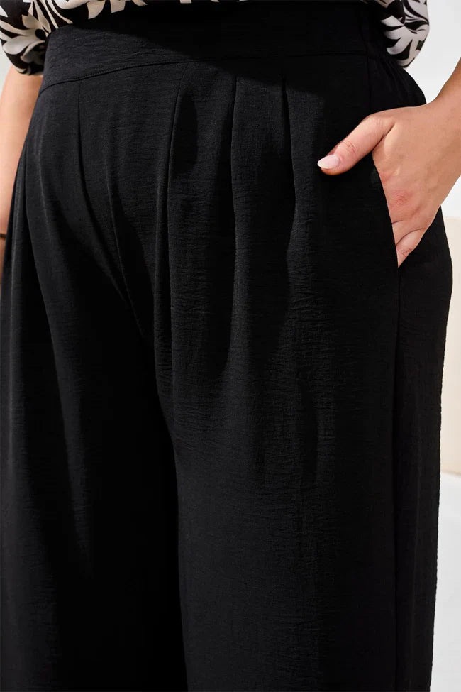 Tribal Airflow Pleated Pants With Elastic Waistband - Style 6146V-4835