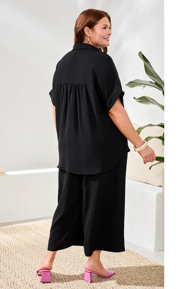 Tribal Airflow Relaxed Dolman Button-Down Shirt - Style 6061V-4835