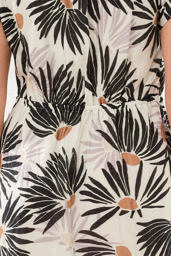 Tribal Printed Soft Short-Sleeve Dress - Style 61110-4996