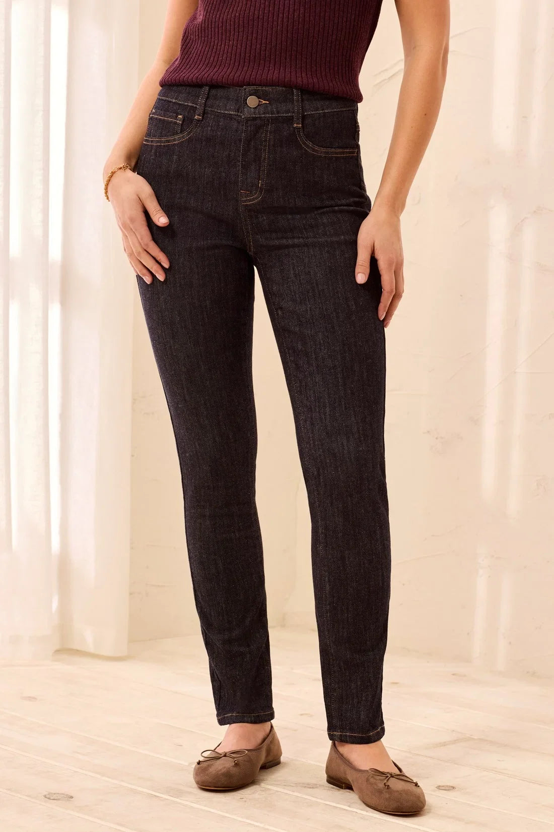 Tribal Sophia Curvy High-Rise Slim Denim Jeans - Style 6235O-5829